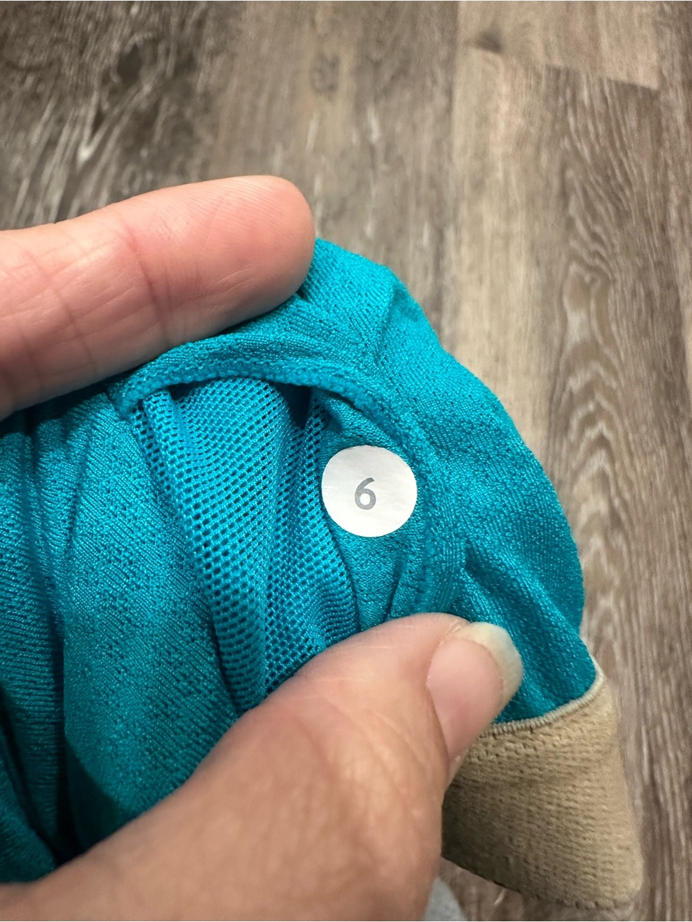 Lululemon Turbo Tank Top Turquoise Racerback Built In Bra Sz6 Gym Workout Blue - Picture 5 of 5